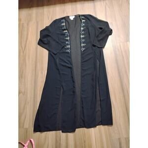 Misty Lane Evening duster or a long cardigan Black Beaded Size 20